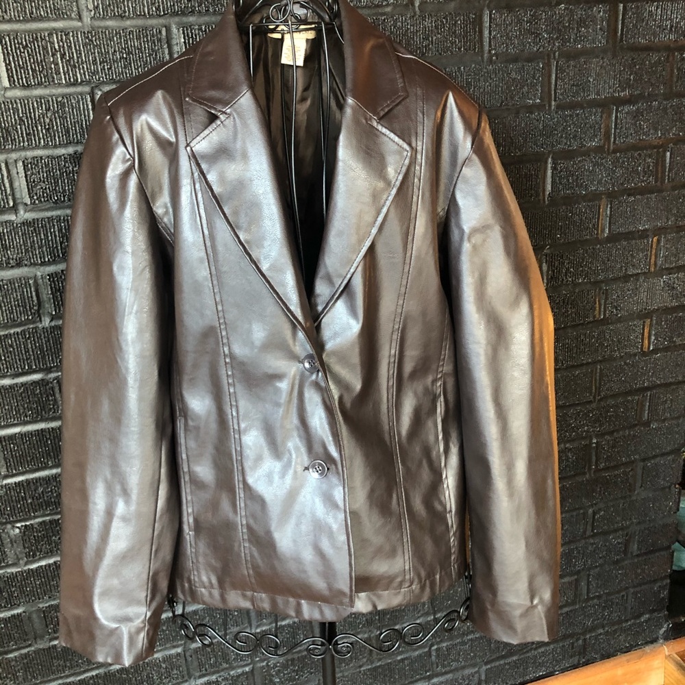 Leather look jacket